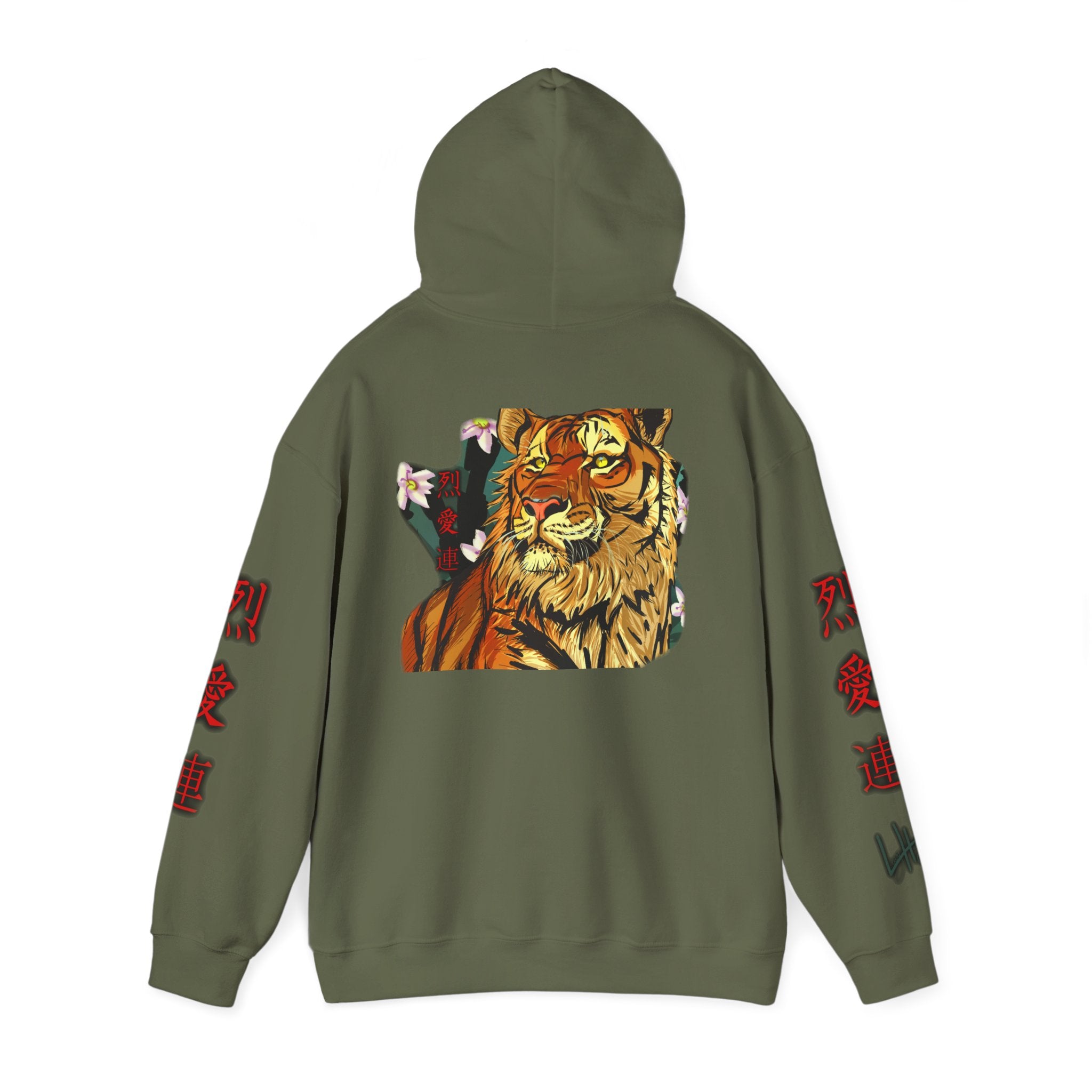 Tiger Kanji Hoodie | Japanese Art Graphic Sweatshirt